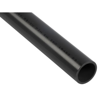 Georg Fischer PVC Pipe 2 m Long x 40 mm Outside Diameter x 3 mm Wall Thickness 20014B148
