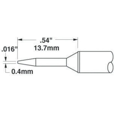 Metcal 0.4 mm Conical 13.7 mm Soldering Iron Tip for MX-H1-AV, MX-RM3E STTC-006
