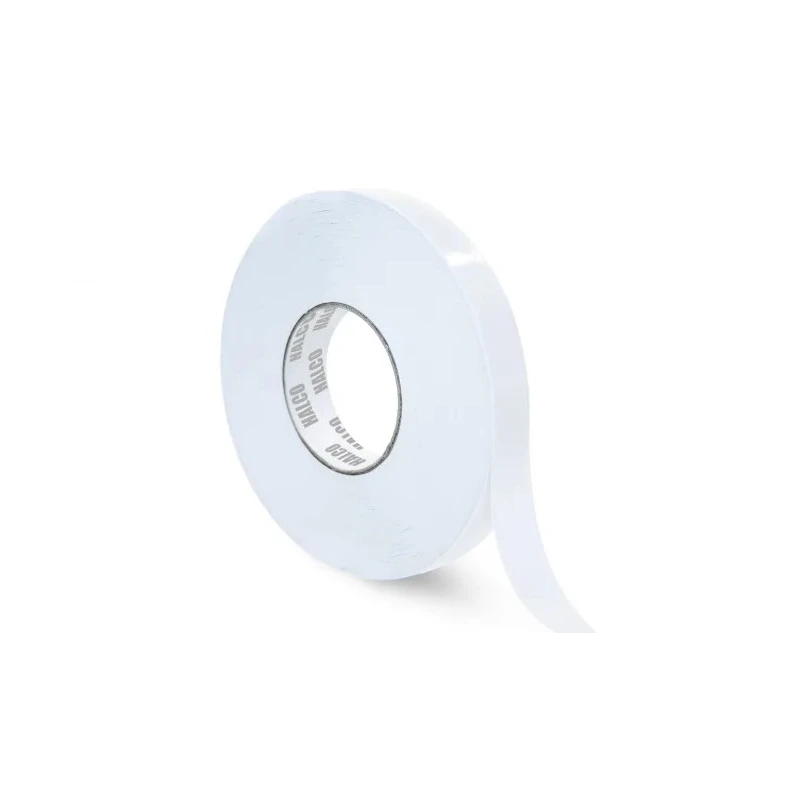 RS PRO F20 White Double Sided Paper Tape 2.5N/cm Acrylic Adhesive Polyester Backing 19mm x 50m 223-1080