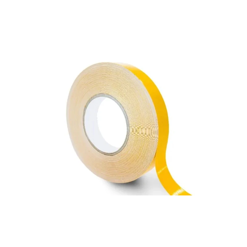 RS PRO Yellow Double Sided Polyester Tape, Polyvinyl Chloride Backing, 19mm x 50m, 80N/mm Adhesion F30 223-1083