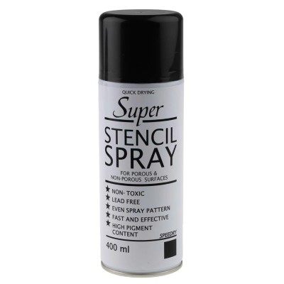 Inktek Black Spray Paint 400 ml Aerosol Paint United Kingdom 77