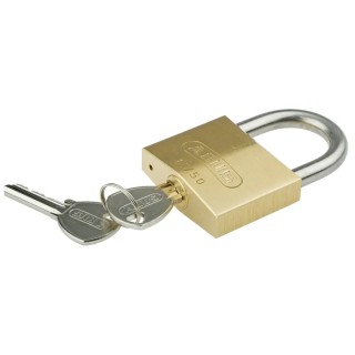 ABUS Keyed Brass Weatherproof Padlock, 50mm Body, 8mm Shackle XR0065IB50KA7