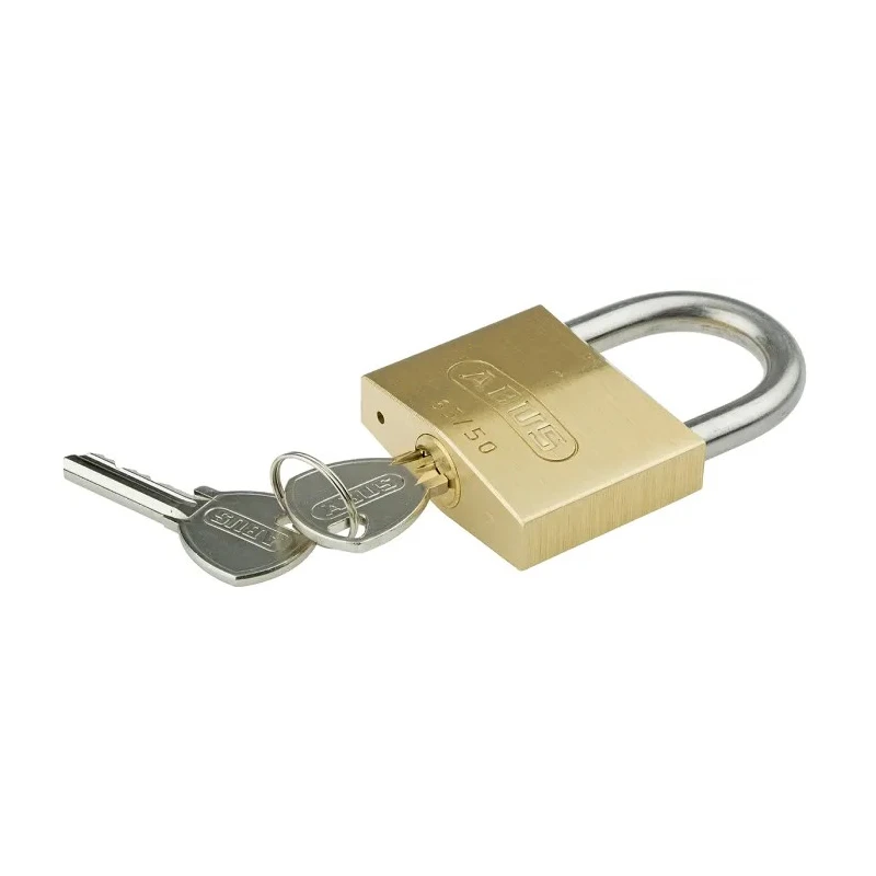 ABUS Keyed Brass Weatherproof Padlock, 50mm Body, 8mm Shackle XR0065IB50KA7