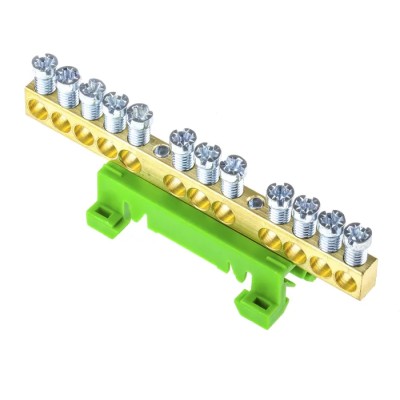 Entrelec DBTI Series Green Earthing Bar Accessory for Terminal Blocks 1SNA356103R0400
