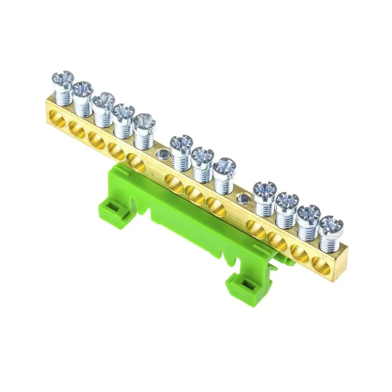 Entrelec DBTI Series Green Earthing Bar Accessory for Terminal Blocks 1SNA356103R0400