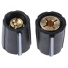 Sifam 11.5 mm Diameter Black Nylon Potentiometer Knob for 3.2 mm Circular Shaft SP111 125 BLACK
