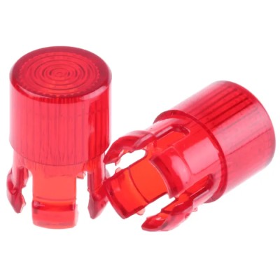 Visual LED Lens for Through-Hole LEDs Red 5 mm Polycarbonate Mount CLF 280 RTP