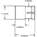 Visual LED Lens for Use with Through-Hole LEDs Green 5 mm CLF 280 GTP