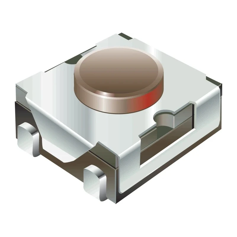 Bourns IP67 White Tactile Switch Push Button 4.8 mm SPST 100mA 16V AC/DC Surface Mount IP67 