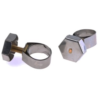 Unex Hose & Jubilee Clip, Brass Bolt with Stainless Steel Thumb Hex Screw, 11mm Width, 14-19mm ID 9930
