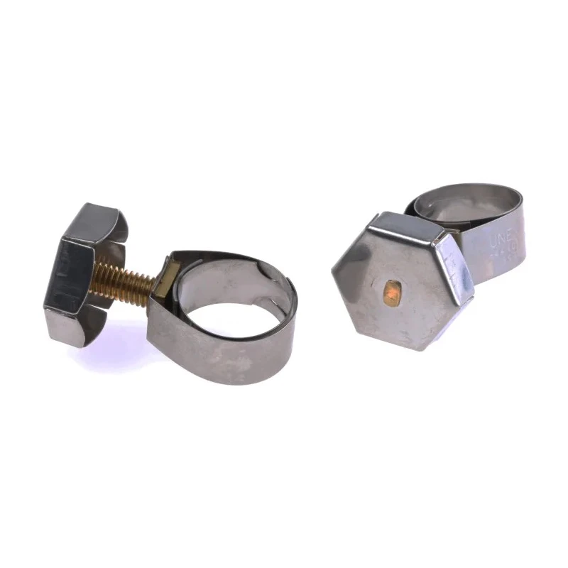 Unex Hose & Jubilee Clip, Brass Bolt with Stainless Steel Thumb Hex Screw, 11mm Width, 14-19mm ID 9930