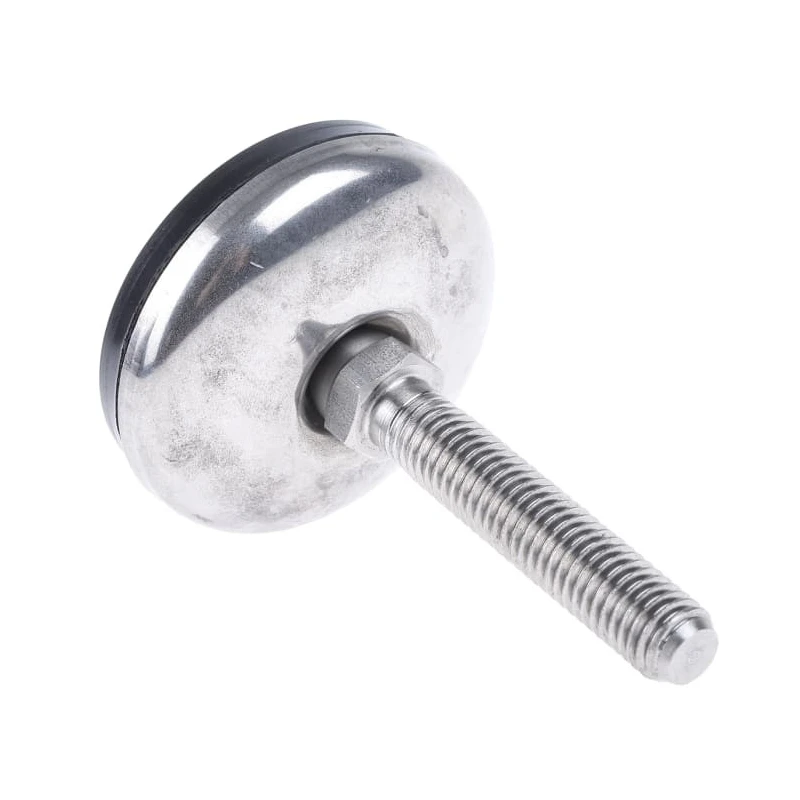 Nu-Tech Engineering M10 50 mm Dia. Stainless Steel Adjustable Foot 350 kg Static Load Capacity 3.5 ° Tilt Angle A105/001