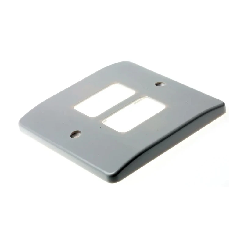 MK Electric White 2 Gang Light Switch Cover K3632 WHI