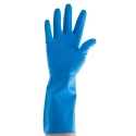 Polyco Healthline Blue Nitrile Coated Work Gloves Size 7, Chemical Resistant, Flock Lined 944