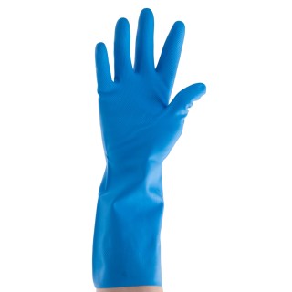 Polyco Healthline Blue Nitrile Coated Work Gloves Size 7, Chemical Resistant, Flock Lined 944