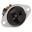 Hubbell 15A 125V USA Mains Connector Brown Panel Mount Steel Phenolic Screw Termination HBL5256