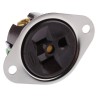 Hubbell 15A 125V USA Mains Connector Brown Panel Mount Steel Phenolic Screw Termination HBL5256