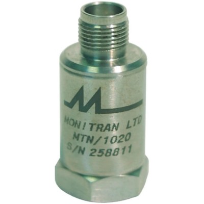 Monitran Vibration Sensor with TNC Connector 8 mA Max, -25 °C to 120 °C Stainless Steel Body MTN/1020