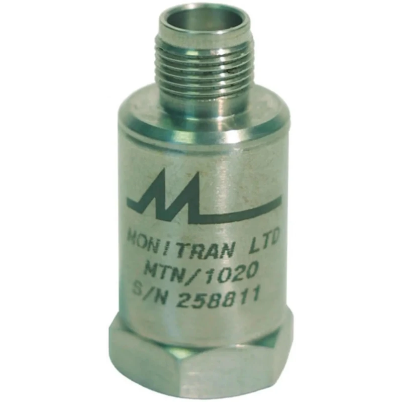 Monitran Vibration Sensor with TNC Connector 8 mA Max, -25 °C to 120 °C Stainless Steel Body MTN/1020