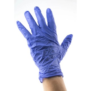 Polyco Healthline Indigo Purple Nitrile Disposable Gloves Food Safe, Size XL MFNP100/04