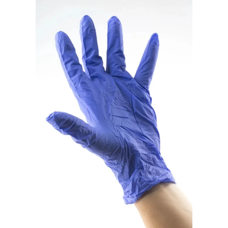 Polyco Healthline Indigo Purple Nitrile Disposable Gloves Food Safe, Size XL MFNP100/04