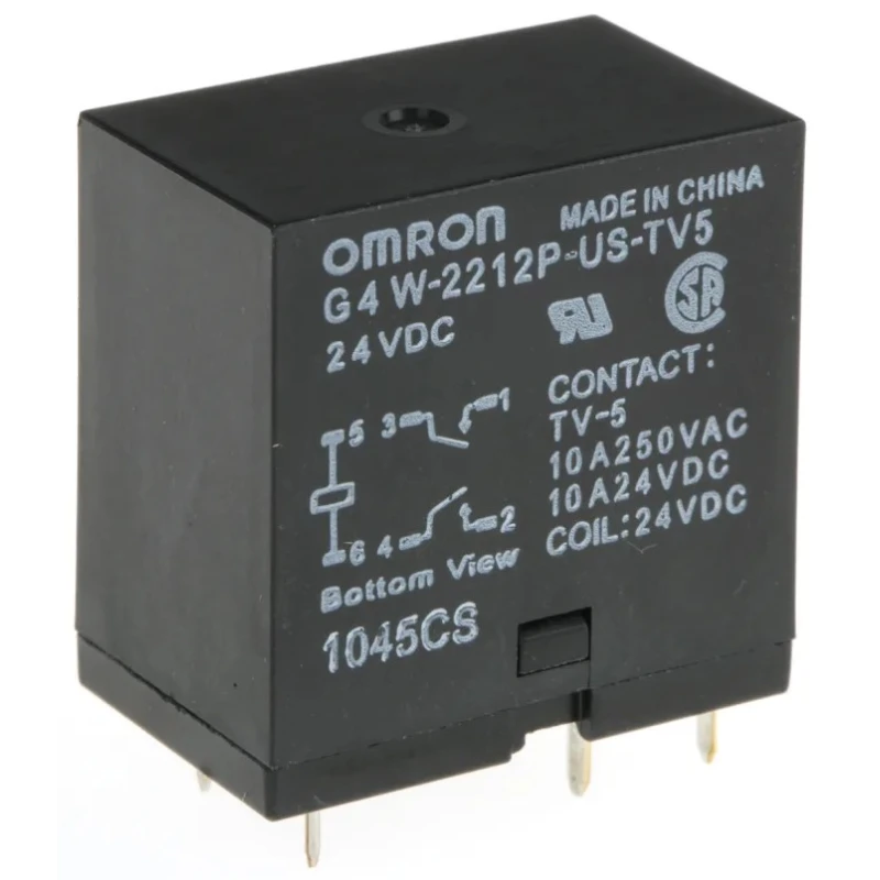 Omron Power Relay PCB Mount DPST 24V DC Coil 10A Switching Current G4W-2212P-US-TV5 DC24