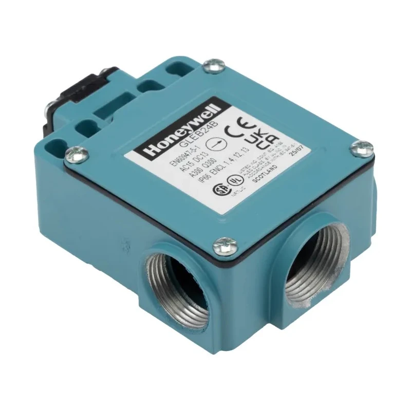 Honeywell Technologies GLE Series Plunger Limit Switch 2 NO/2 NC IP67 Die Cast Zinc Epoxy Coated Housing 240V AC 6A 