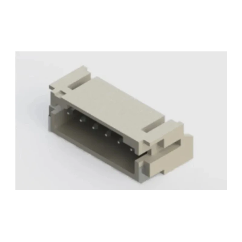 EDAC 140 Series Right Angle Surface PCB Header 6 Contacts 2 mm Pitch 1 Row Shrouded 140-506-417-060
