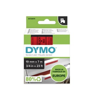 Dymo Black on Red Label Printer Tape, 7 m Length, 19 mm Width S0720870
