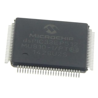 Microchip 16 bit dsPIC33EP512MU810-I/PT Microcontroller, 60 MIPS, 536kB FLASH, 100-Pin TQFP dsPIC33EP512MU810-I/PT