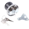Euro-Locks a Lowe & Fletcher group Company Cabinet Lock Keyed Chrome 11 mm Panel-to-Tongue, 22 mm Cutout Depth 1605013