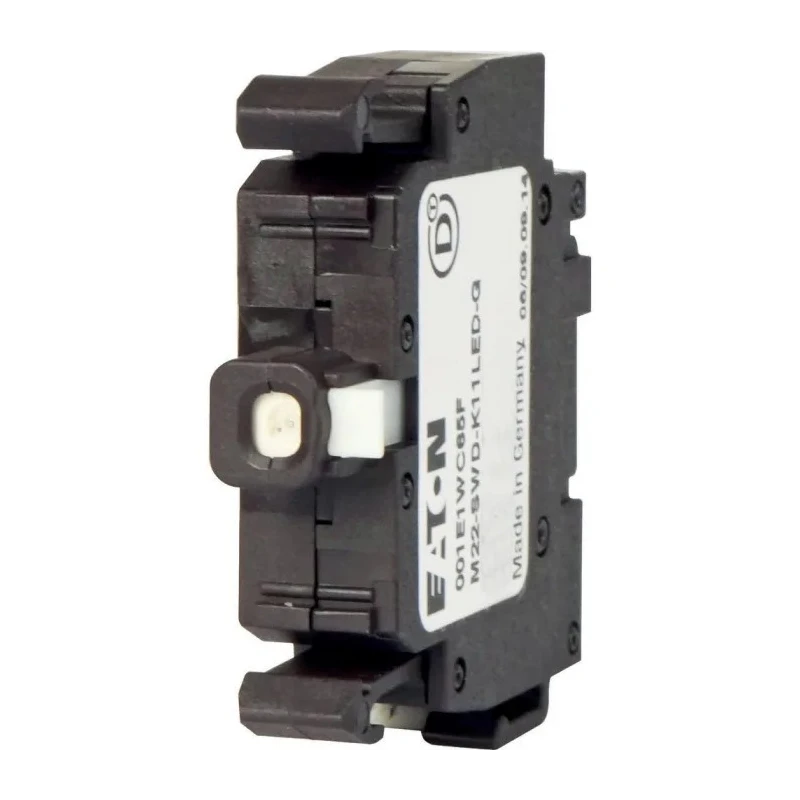 Eaton RMQ Titan M22 Series Contact & Light Block, Green LED Illumination, 1 CO, 15mA Current Rating 115974 M22-SWD-K11LED-G