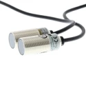 Omron Through Beam Photoelectric Sensor, Barrel Style, 20 m Detection Range, NPN Output, IP69K, IP67, Nickel E3FB-TN11 2M