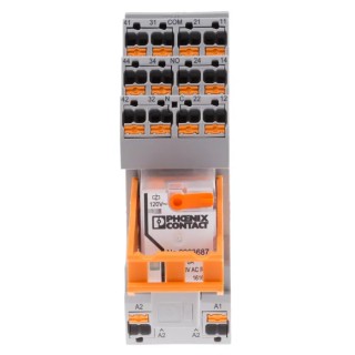 Phoenix Contact DIN Rail Power Relay 120V AC Coil 16A Switching Current 4PDT 2903305