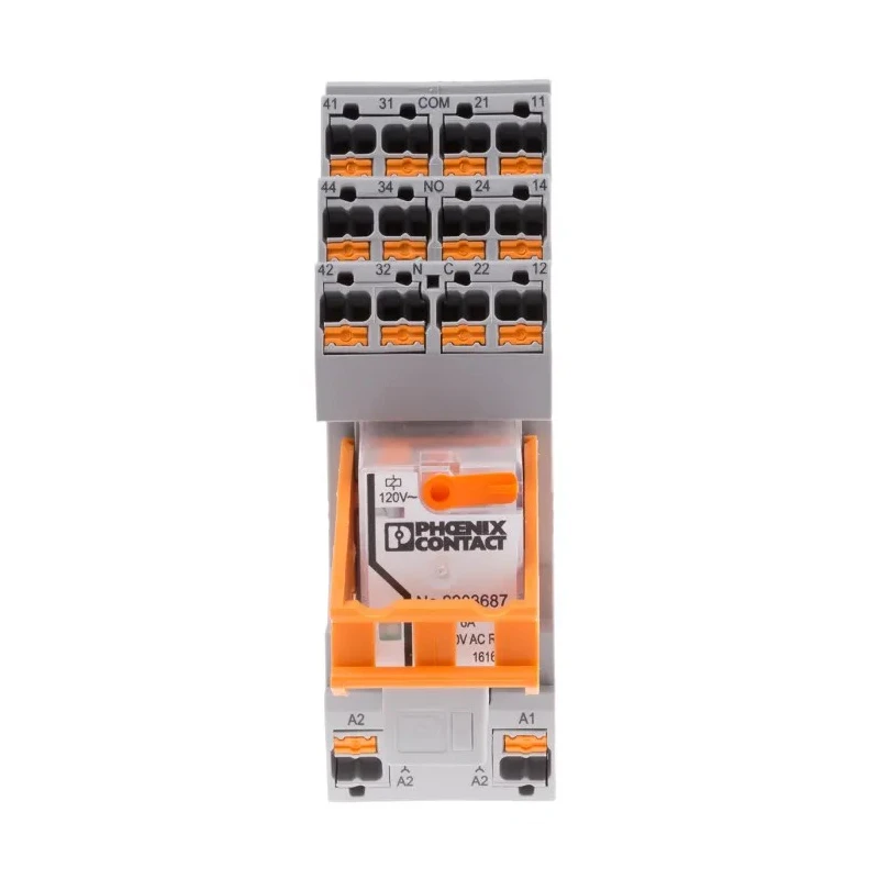 Phoenix Contact DIN Rail Power Relay 120V AC Coil 16A Switching Current 4PDT 2903305