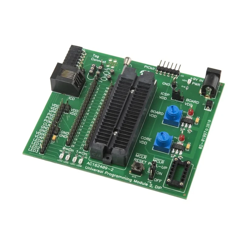 Microchip Chip Programming Adapter Universal Programming Module 2 for MPLAB REAL ICE, MPLAB ICD and PICkit 3 AC162049-2