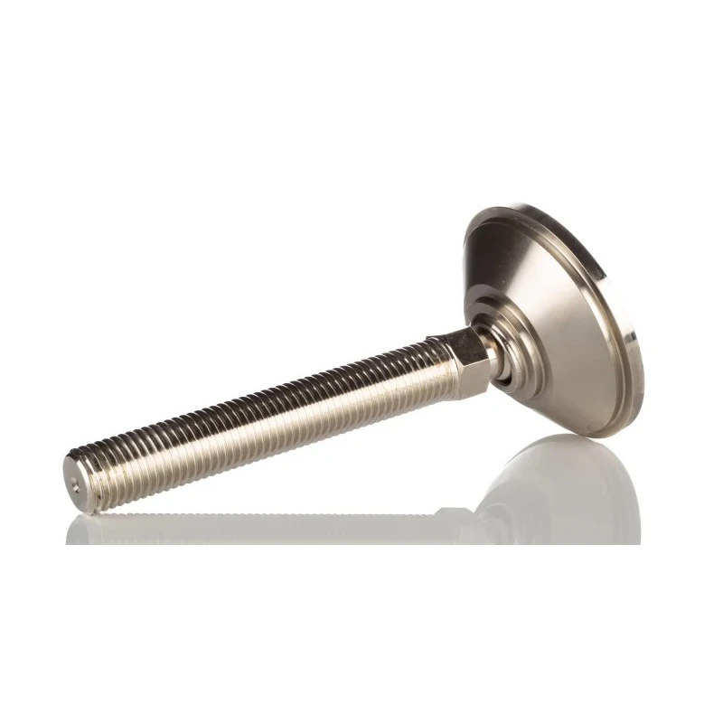 Nu-Tech Engineering M24 100 mm Diameter Adjustable Foot Nickel Plated Steel 3000 kg Static Load Capacity 10° Tilt A070/012