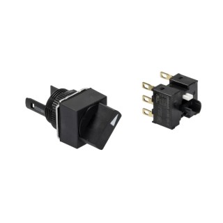 Omron Selector Switch DPDT 2 Positions 16 mm Cutout Diameter Latching Operation A165S-A2M-2