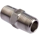 RS PRO Stainless Steel Pipe Fitting Straight Hexagon Nipple Male 1/2 in x Male 1/2 in 826-7052