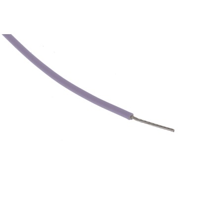 RS PRO Purple 0.12 mm² Hook Up Wire, 26 AWG, 7 x 0.15 mm Core Strands, 100 m Length, Polytetrafluoroethylene 841-7201