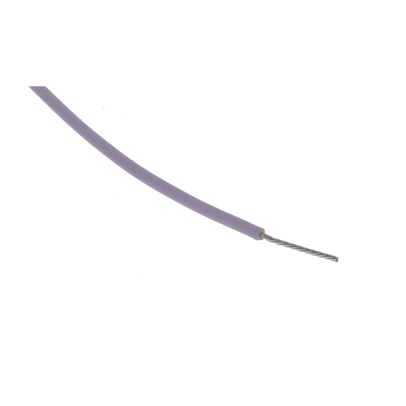 RS PRO Purple 0.12 mm² Hook Up Wire, 26 AWG, 7 x 0.15 mm Core Strands, 100 m Length, Polytetrafluoroethylene 841-7201