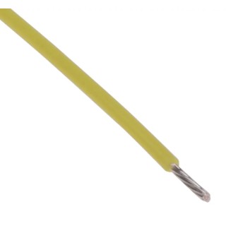 RS PRO Yellow 0.08 mm² Hook Up Wire 28 AWG 7 x 0.12 mm Core Strands 100 m Polytetrafluoroethylene 841-7140