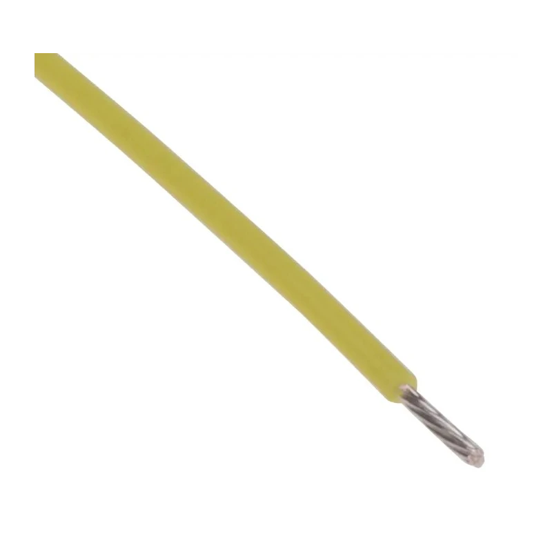 RS PRO Yellow 0.08 mm² Hook Up Wire 28 AWG 7 x 0.12 mm Core Strands 100 m Polytetrafluoroethylene 841-7140