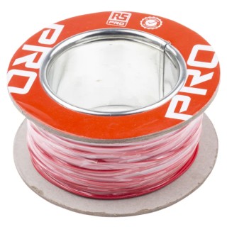 RS PRO Red 0.6 mm² 20 AWG 19/0.2 mm Polytetrafluoroethylene Hook Up Wire 100m 300V 200°C 841-7302