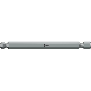 Wera Hex Ball End Screwdriver Bit, 1/4 in Drive Size, 3 mm Tip, Hex Drive, 89mm Overall 05059680001