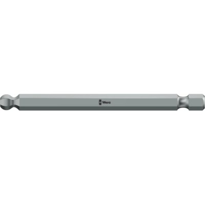 Wera Hex Ball End Screwdriver Bit, 1/4 in Drive Size, 3 mm Tip, Hex Drive, 89mm Overall 05059680001