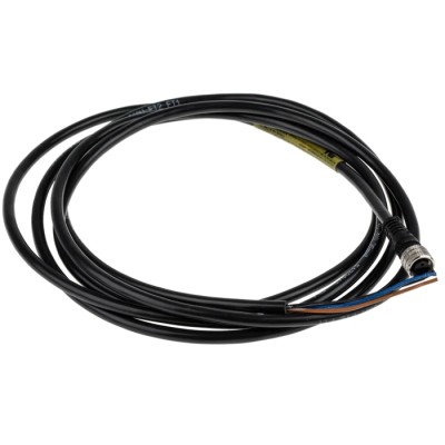 Brad from Molex Sensor Actuator Cable Female 3-Way M8 Straight to Male 4-Way Unterminated 2 m 1200270066