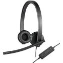 Logitech USB Corded Mono and Stereo Headset with Noise Cancelling Microphone Wideband Audio 981-000575