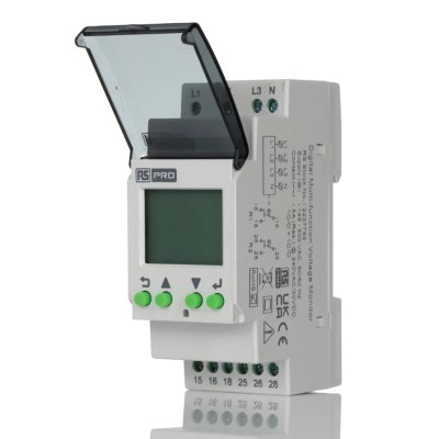 RS PRO Monitoring Relay 3 Phase DPDT DIN Rail Mount, Undervoltage Monitoring, 0V AC, 3A Contact Current, IP20/IP40 223-7789