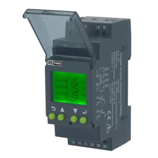 RS PRO 3 Phase Undervoltage Monitoring Relay DPDT DIN Rail Mount 223-7790